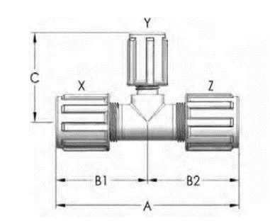 PFA Lateral External Tooth Tee MRTA