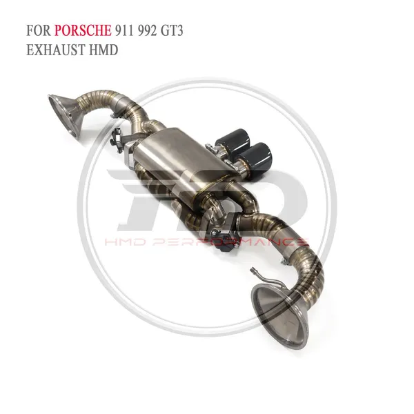 HMD Titanium Exhaust Catback for Porsche 911 997.1 Turbo/992 GT3 Car Accessories Muffler With Tips With Valve Exact Fit Whatsapp+86 18946955156 photo-3