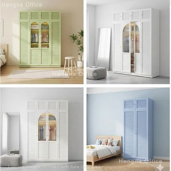 Space Saving Floor To Ceiling Metal Wardrobe | With Reeded Glass Door | For Small Apartment Modular Combination photo-4