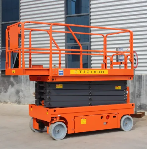 500kg Capacity 4m-16m Battery-Powered Electric Scissor Lift With Hydraulic Trailer System photo-4