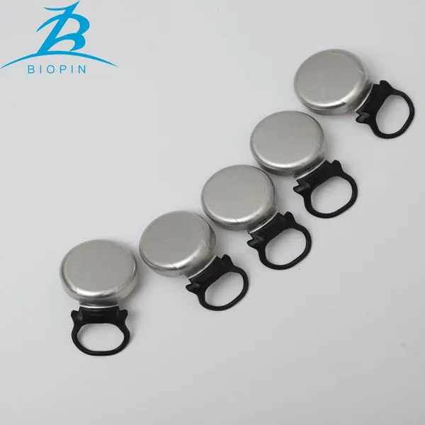 Low Lid Glass Bottles Aluminum Pull Ring Caps Aluminium Ring Pull Cap 26mm for Beer Milk Juice Bottle
