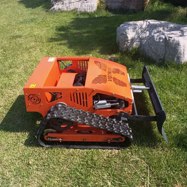Industrial Grade Gasoline Engine Brushless DC Motor Rubber Track Remote Controlled Residential Slope Mower photo-2