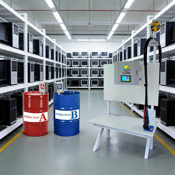 Semi-automatic Polyurethane Pufoam-in-place Packaging Machine for Fragile Products Cushion photo-1