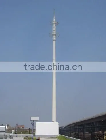 Telecommunication Steel Pole, GSM Communication Tower With Galvanization and Powder Coated photo-5