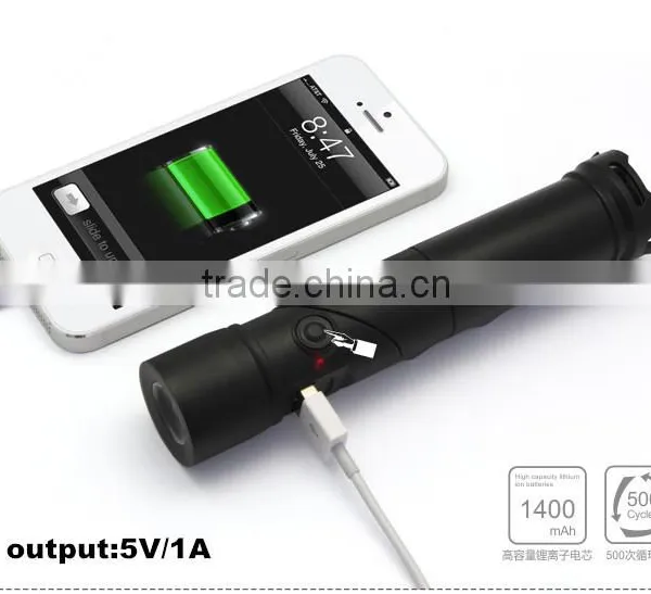 2016 Portable Multi-functional 3 in 1 Car Charger Connector Pin Led Flashlight With Usb Charger photo-2