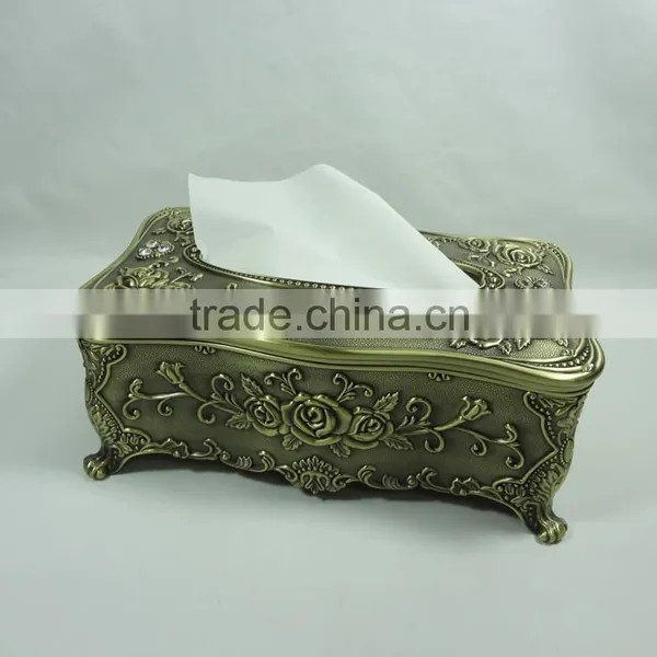 Metal Rectangle Rose Tissue Box (LD-4327L/D/P) photo-2