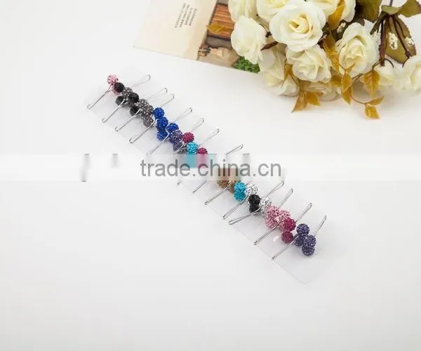 Trendy Muslim Hijab Women Hair Clip Accessoryies Shamballa U Brooch Clip PDJ0115 photo-4