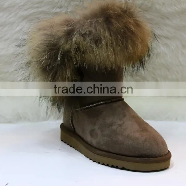 2016 HFUGG European Style fo Fur Snow Boots