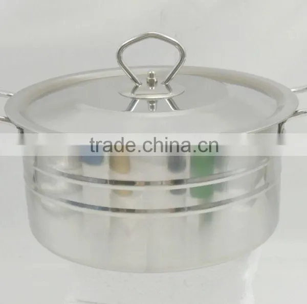 Blue Color Painting Exterior Pot Stainless Steel Stock Pot photo-2