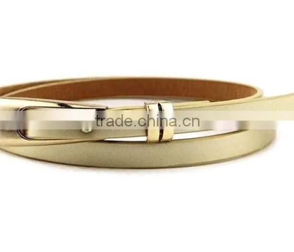 Fashion Women Lady Girl Skinny Waist Belt Thin Leather Narrow Waistband photo-4