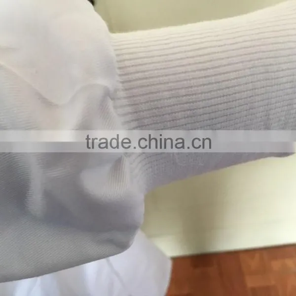 Unisex White Lab Coat With Knit Cuffs photo-6