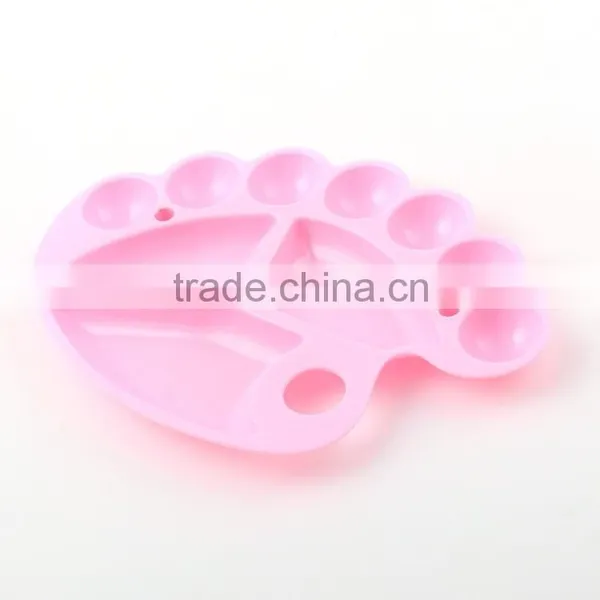 Wholesale Feet Shape Plastic Paint Arist Palette For Watercolor Painting In Stock photo-3