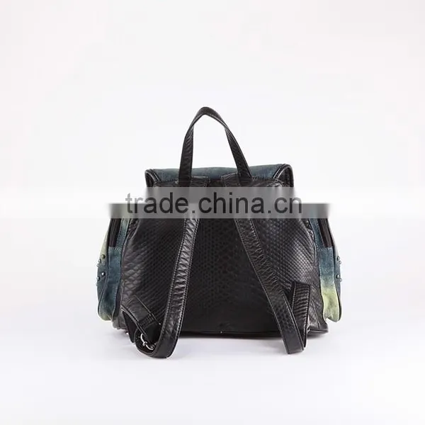 3867 Wholesale High Quality Durable Denim Women Outdoor Drawstring Backpack photo-4