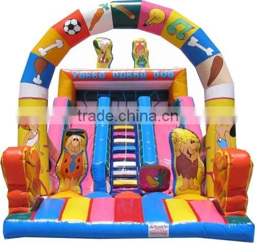 6m Tall Attractive Yabba Dabba Doo Double Lane Inflatable Slide for Kids photo-4
