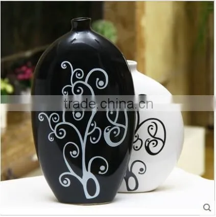 Cheapest Black and White Painting Types of Flower Vase for Home Deco photo-4
