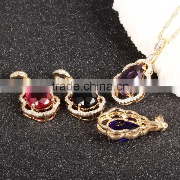Oem Product Fancy Design Pendant Rhinestone Necklace photo-3