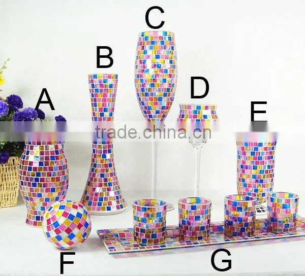 Tall Tealight Holder in Mixed Colors