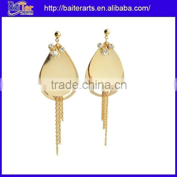 Fashion 925 Sterling Silver Golden Earring Designs For Women,Huggie Earring For Girl photo-5