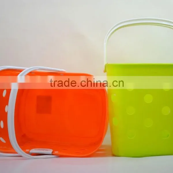Handle Plastic Laundry Basket photo-6