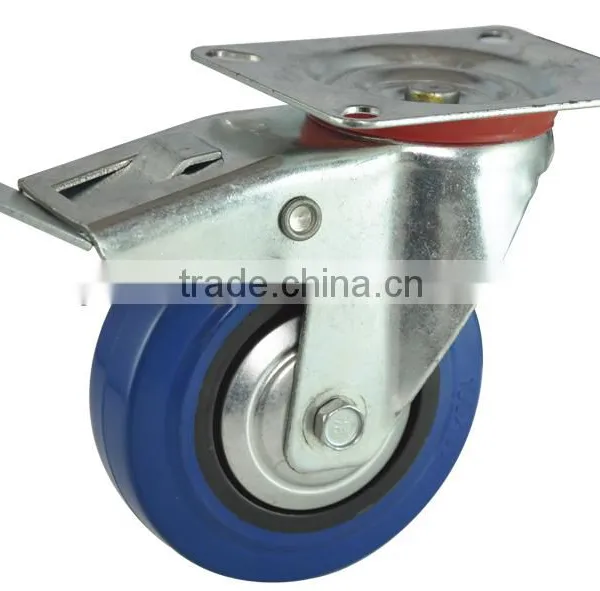 European-style Elastic Blue Rubber Caster Industrial Series photo-2