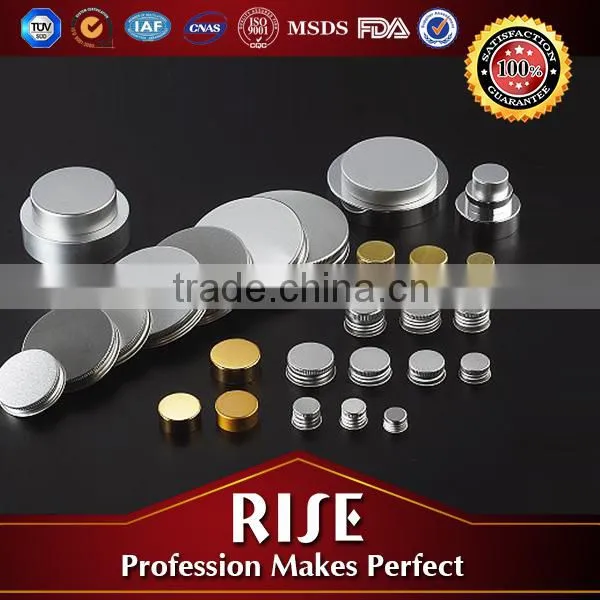 Round Flat Aluminum Silver Cream Jar photo-4