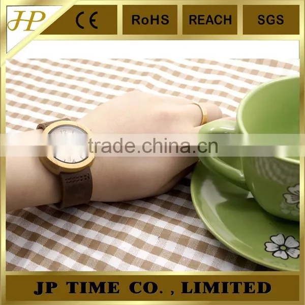 2016 Newest Bamboo Wooden Watch 2016 With Cloth Dial Face Quartz Watches photo-2