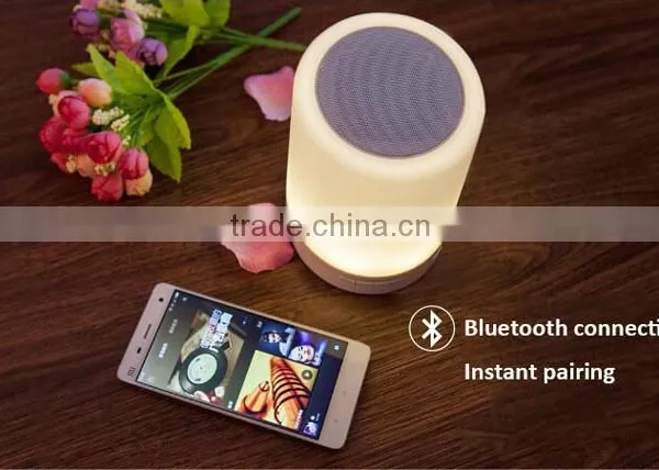 2016 New Cheap Wireless Audio Touch Lamp Portable Speaker Bluetooth Speaker With White LED Lamp Light photo-6