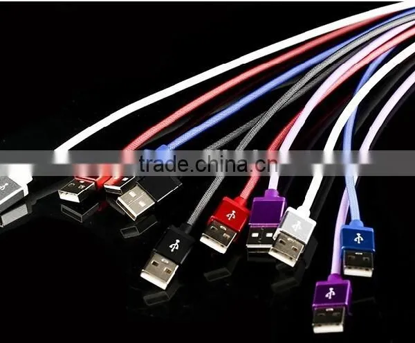 Tangle Resistant Aluminum Mesh Braided Micro 5 Pin USB Charger Cable for Samsung photo-2