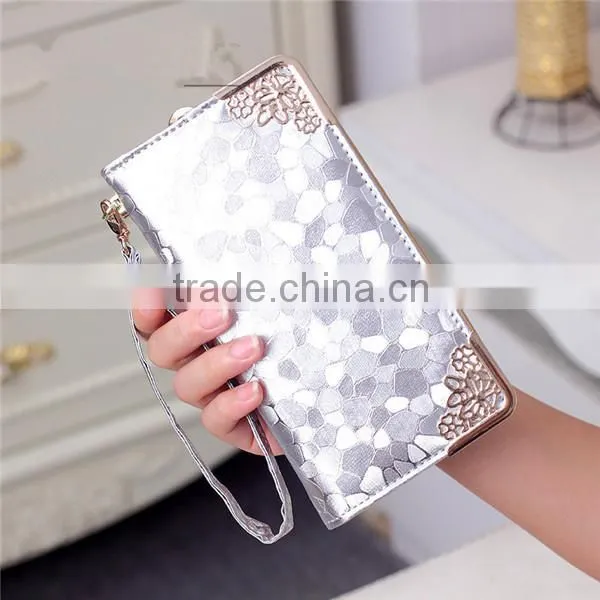 Elegant PU Leather Woman Bling Wallet Laides Latest Handbag Purse photo-6