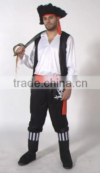 Fancy Men Sexy Cosplay Costume Jack Sparrow Costume Adult Pirate Costume photo-5
