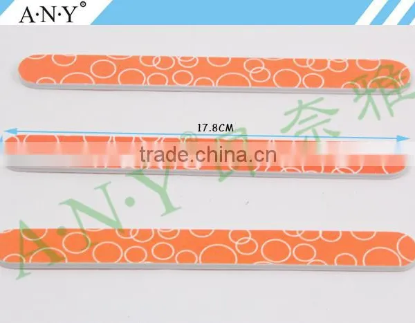 Nail Manicure Orange Emery Sand Paper Round Nail FIle 100/180 photo-2