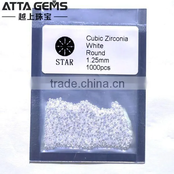 Cubic Zirconia Star Cut 1.25mm Hearts and Arrows Cubic Zirconia