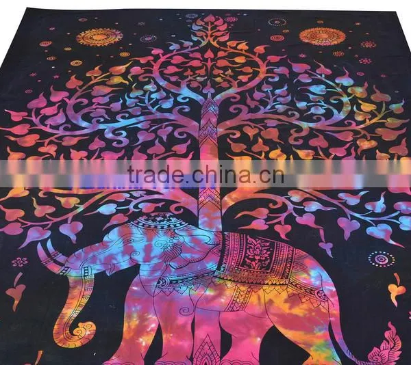 Colourful Printed Mandela Tapestry Wall Decor Throw Table Cover 100% Cotton Bedspread Indian Jaipur Manufacturer & Wholesaler photo-2