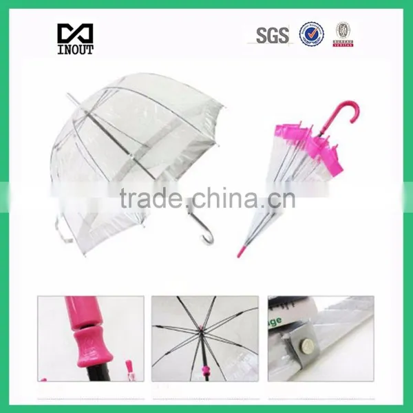 High Quality Pink Japanese Transparent Pvc Umbrella