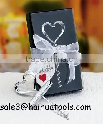 Corkware set Heart Accented Key Bottle Opener Favors