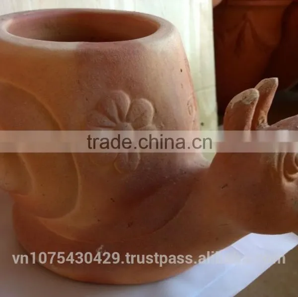Wholesale Slug Shape Flower Pots, Red Terracotta Flower Pots Garden Decor photo-3