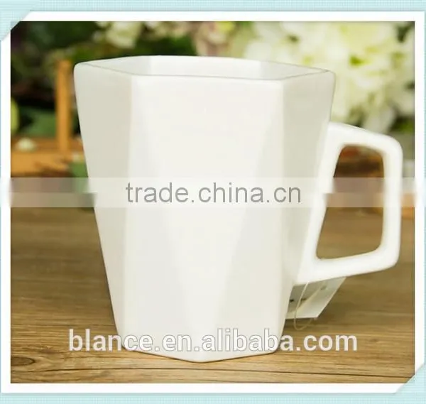 Ceramic Rhombus Mug Angular Polyhedron Design Cup photo-2