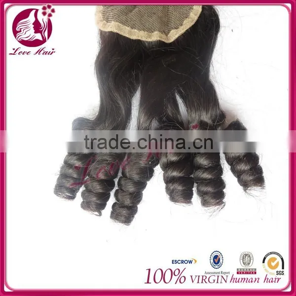 AAAAA Grade 100% Virgin Brazilian Human Hair Full Lace Closure