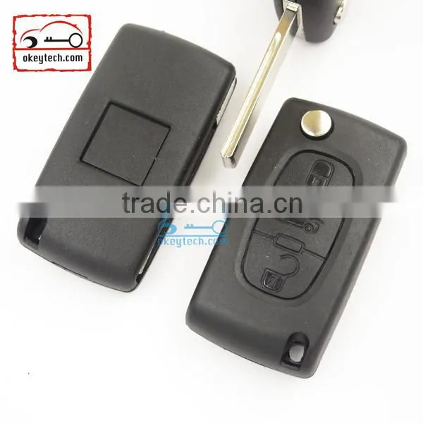 High Quatity Citroen Romote Flip Key Shell 3 Button 307 Blank With Battery Place 0536 Citroen Key Case photo-2