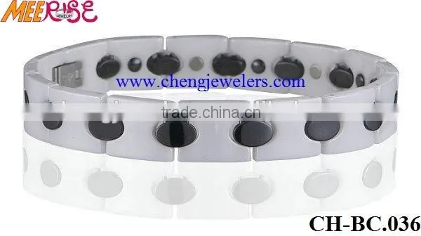 Vogue Bracelets Jewelry Black Ceramic Mens Hand Bracelets photo-5