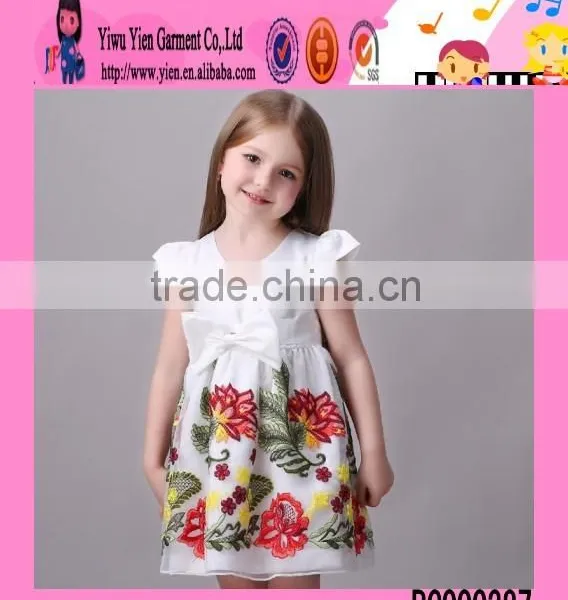 2016 Flower Princess Dress Modern Children Dress One Piece Baby Latest Children Dress Designs photo-4