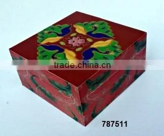 Wooden Jewelry Box Painted