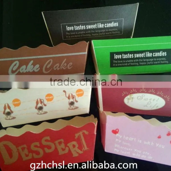 High Quality New Style Paper Bakeware Food Cup Rectangle Paper Cake Cups With PE Coated Paper