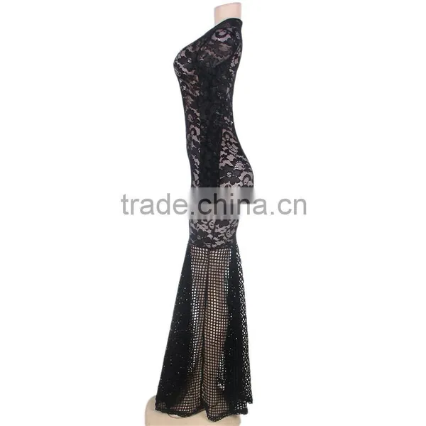 New Arrival Lace Mermaid Dress Evening Dress Long Sleeve Wholesale Evening Dress photo-5