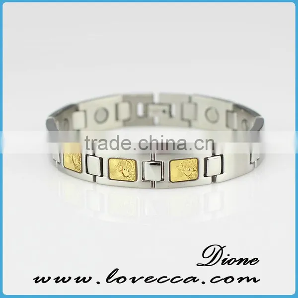 Ailbaba Silver Wholesale Health Care Men Bio Armband Energy Magnetic Bracelet photo-5
