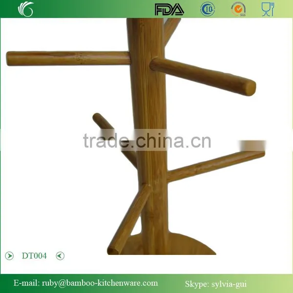 DT004/Eco-friendly Tree Shape Bamboo Jewelry Accessory Utensil Holder Stand Rack photo-6