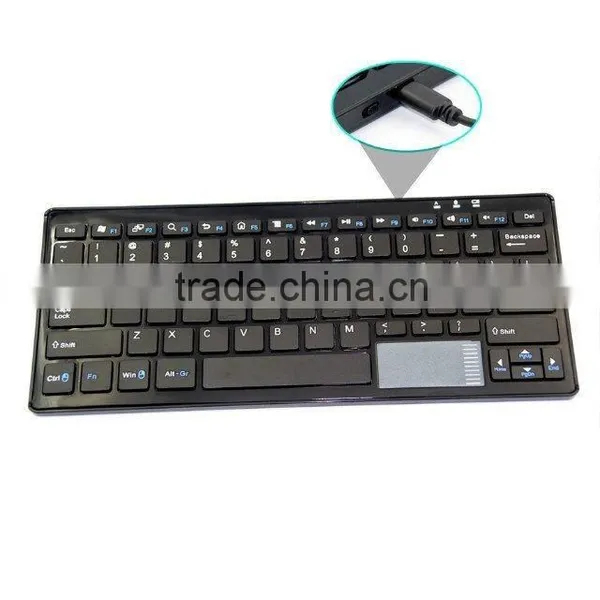 Factory Direct Supply!Bluetooth Cordless Keyboard With Touch Pad for Tablet Smart Phone Laptop PC W photo-3