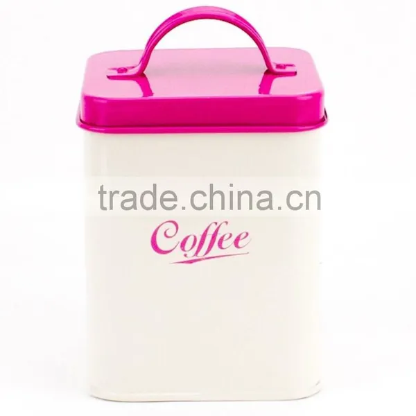 Cream Complete Set Metal Kitchen Canisters photo-3
