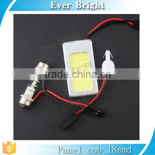 Energy-saving COB 18-SMD LED Panel Dome Lamp Auto Reading Plate Light ,with T10 Festoon Adatper photo-3