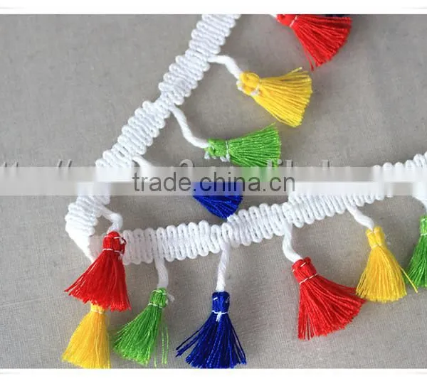 2016 Fashionable Colored Tassel Fringe Trim 4.5cm Fringe Trimmings for Garment photo-4